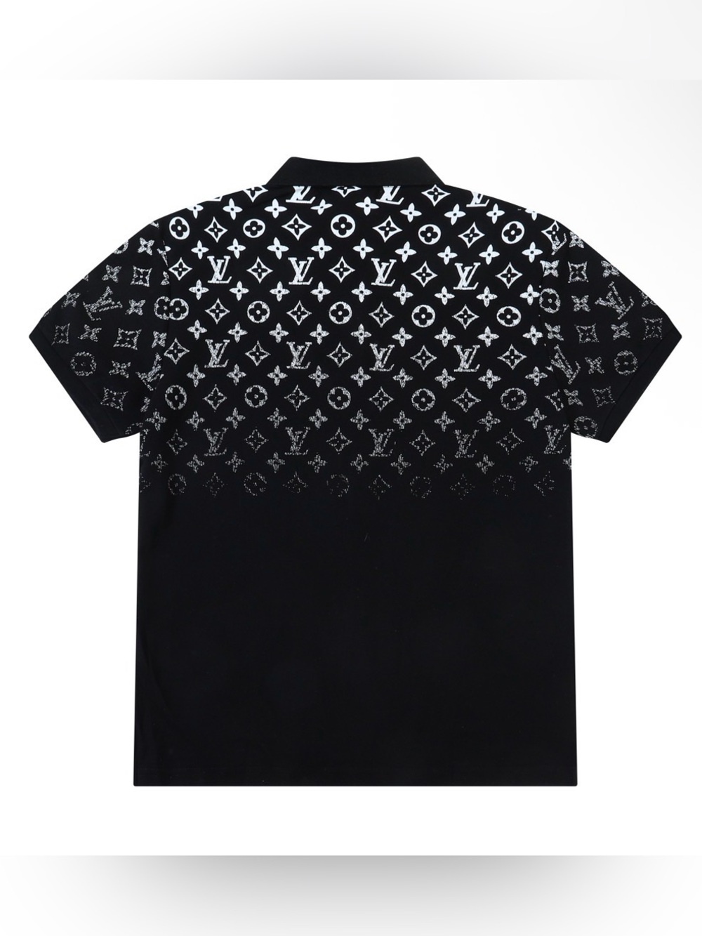 Louis Vuitton Black and White Monogram Fade Polo - Picture 2 of 5